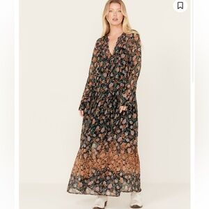 FREE PEOPLE
See It Through Floral Maxi Dress in Black Combo